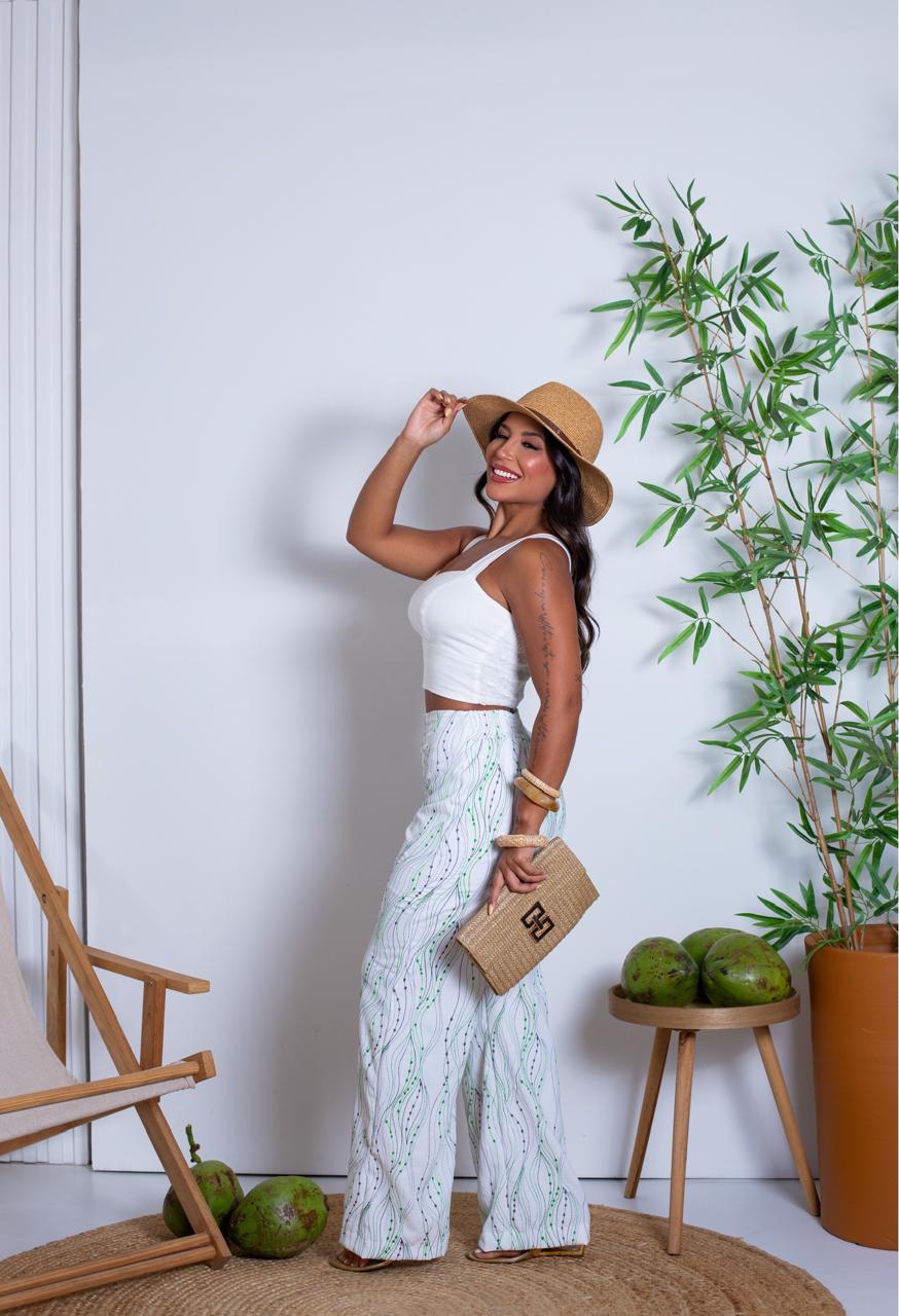 Cropped de viscose slub