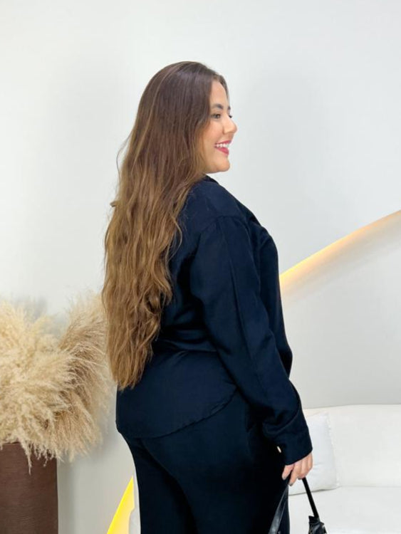 Camisa social over de botões