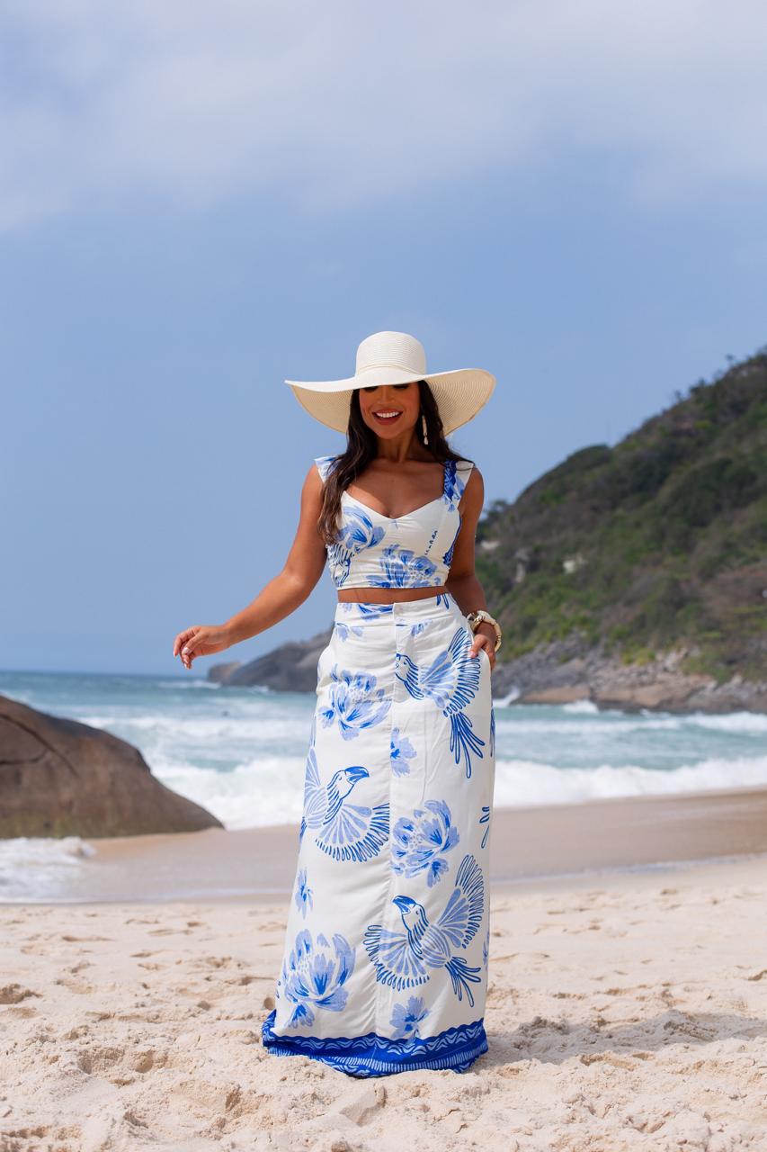 Conjunto de viscose estampa digital (Estampa exclusiva da Lella)